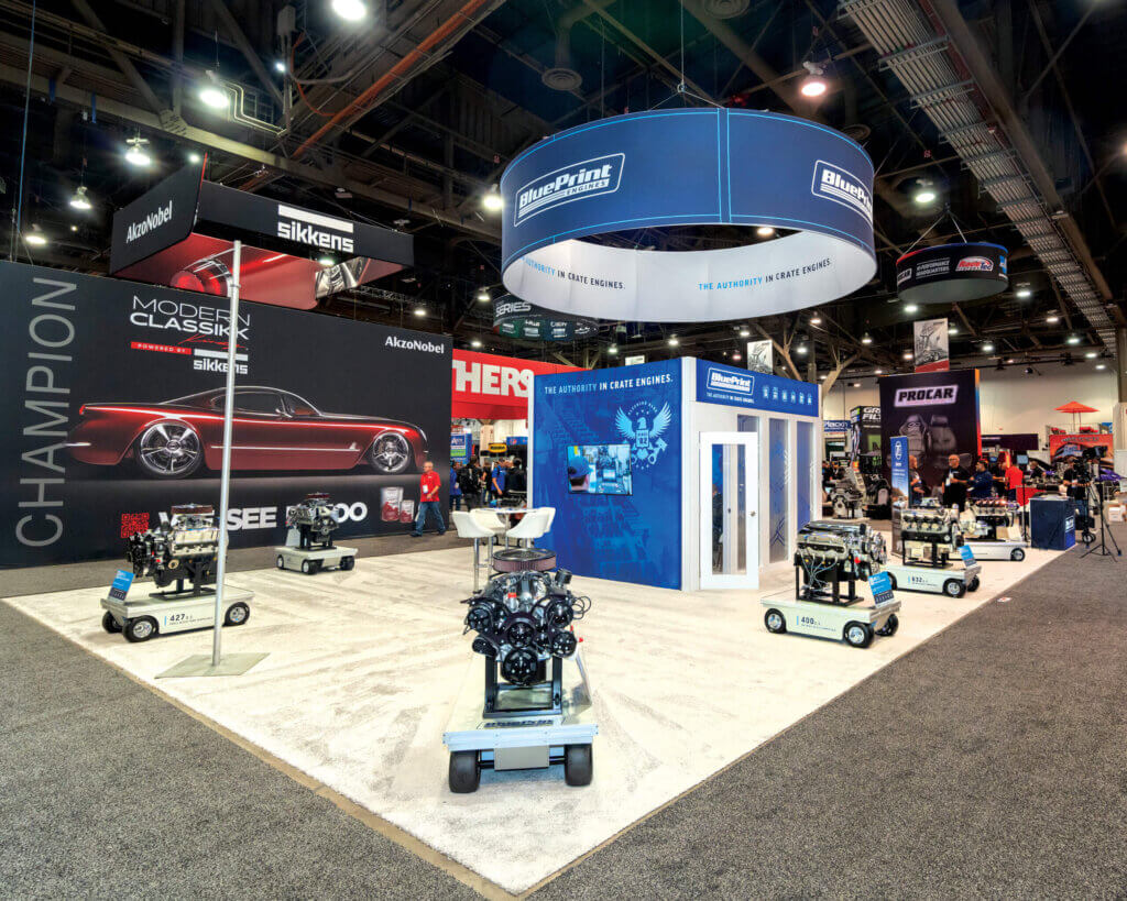 BluePrint 30×50 Trade Show Booth Rental AT SEMA Show 2024, Las Vegas, NV
