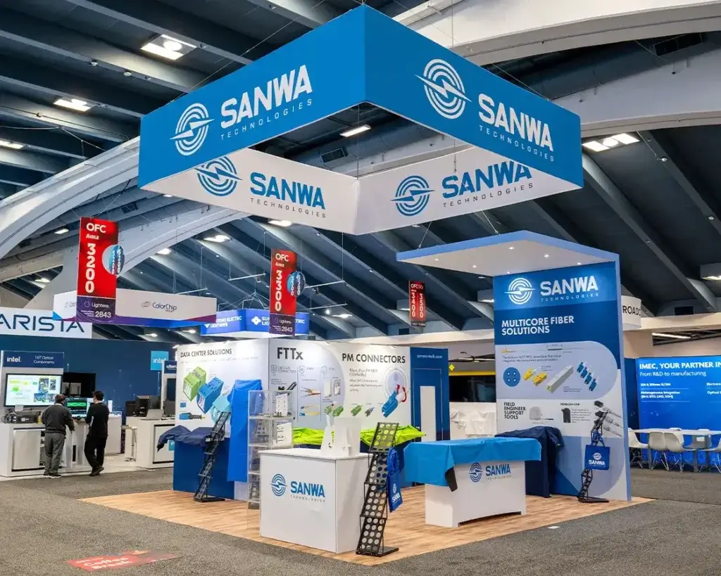 20×20 Custom Trade Show Booth AT OFC Show 2025, San Francisco, CA