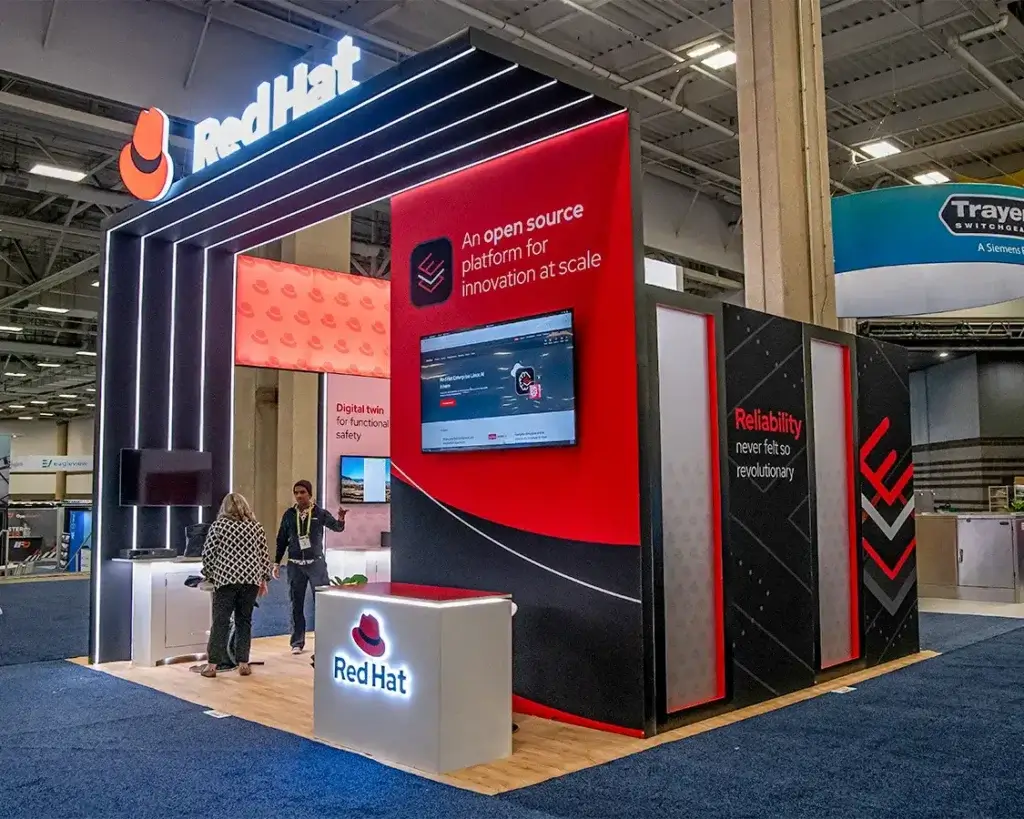 Red Hat 20×20 Exhibits Booth Rental AT Distributech Show 2025, Dallas, TX