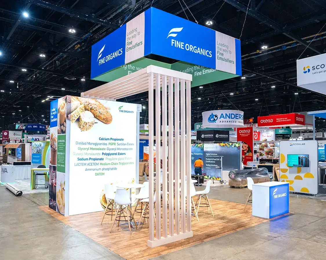 Fine Organics 20×20 Trade Show Booth Rentals AT IFT 2023, Chicago 