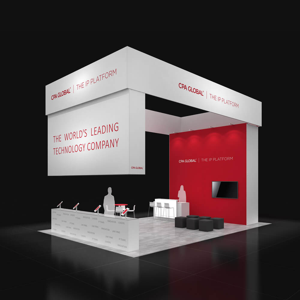 20x30 Exhibit Rental Booth Design RLU2030 122 | Exponents