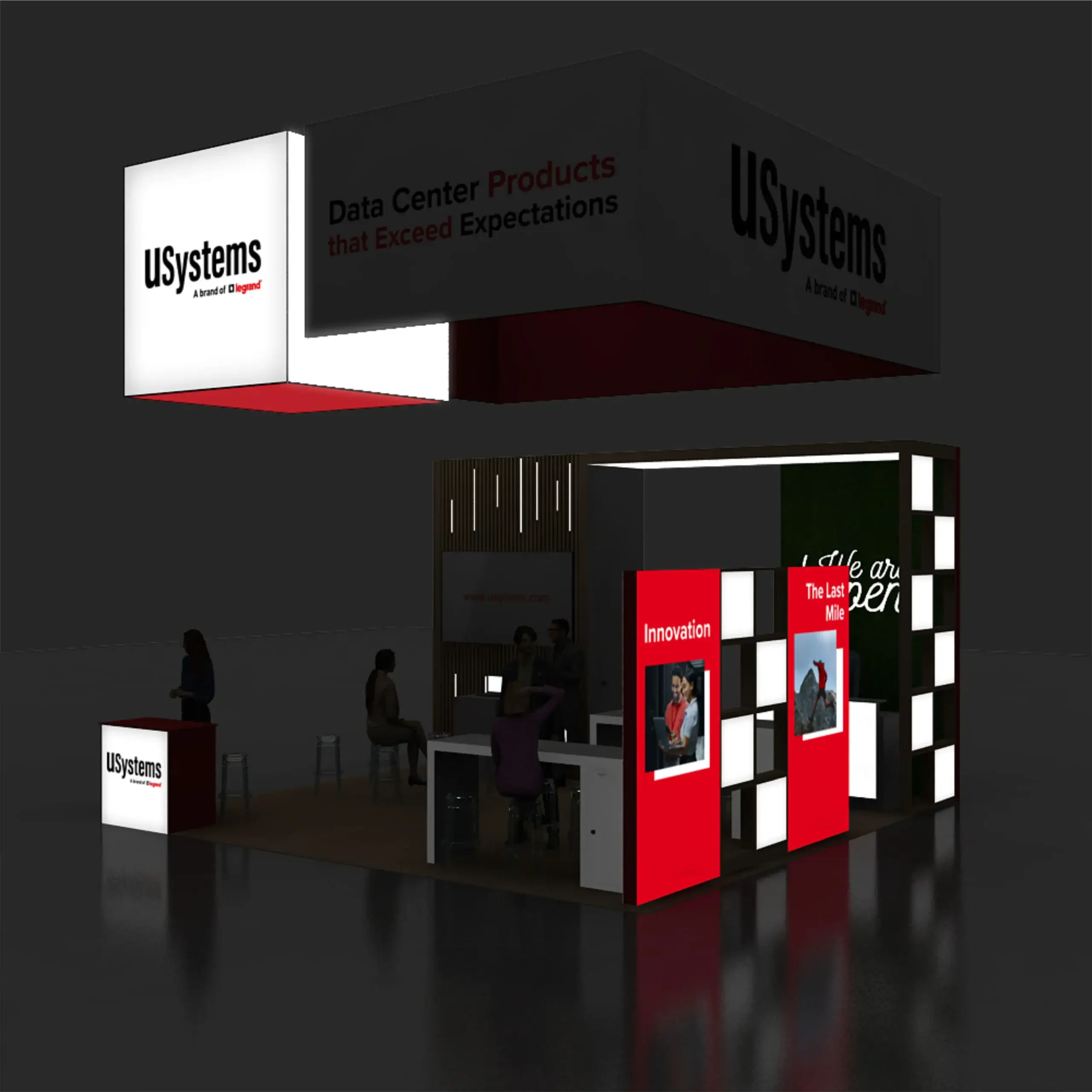 BRLU2020 51 US SYSTEMS Booth Design Backlit View