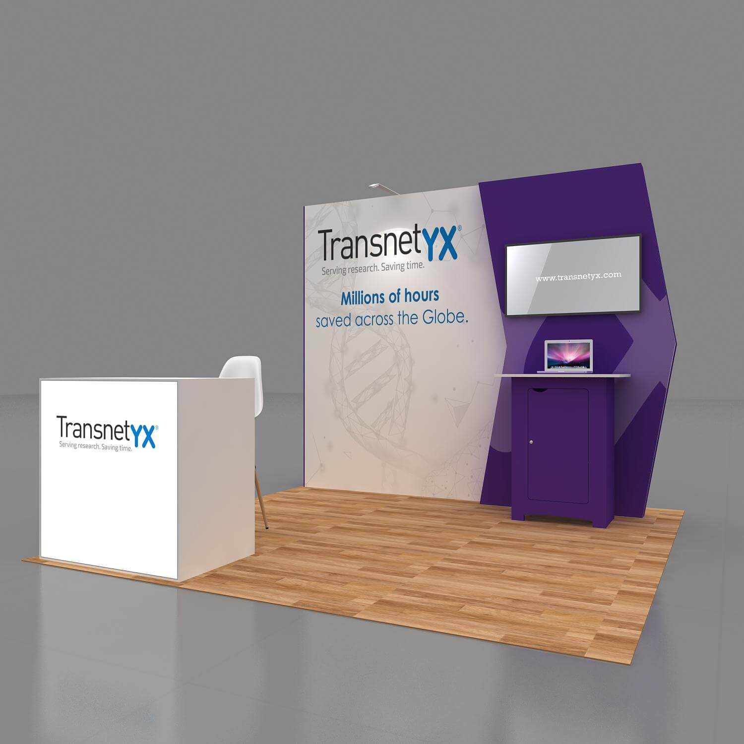 Left Side Perspective View - RCR1010 11: Attractive & portable 10x10 trade show displays Left Side Perspective View - RCR1010 11: Attractive & portable 10x10 trade show displays