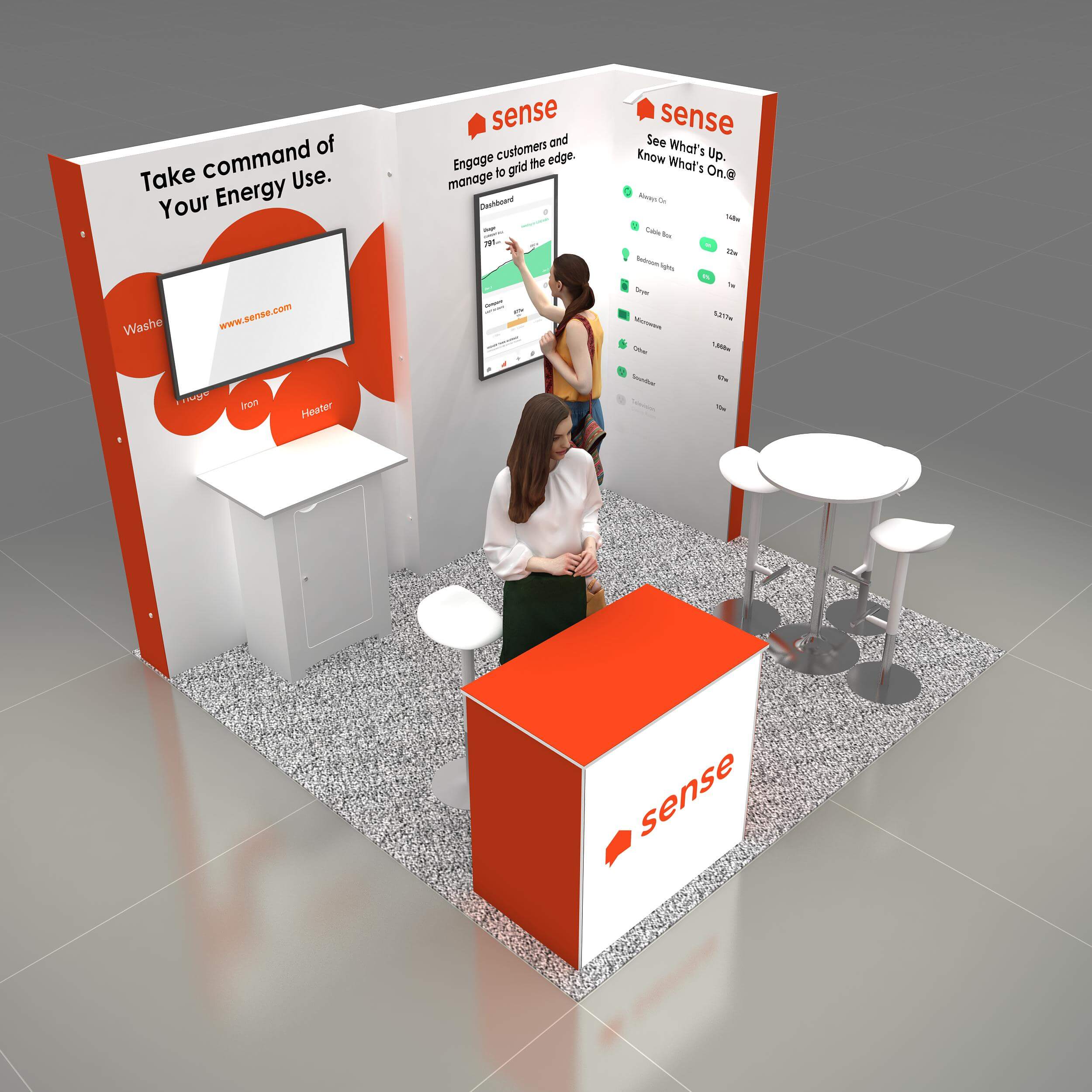 Arial View 1 - RL1010 04: Striking and purpose-driven 10x10 booth rentals Arial View 1 - RL1010 04: Striking and purpose-driven 10x10 booth rentals