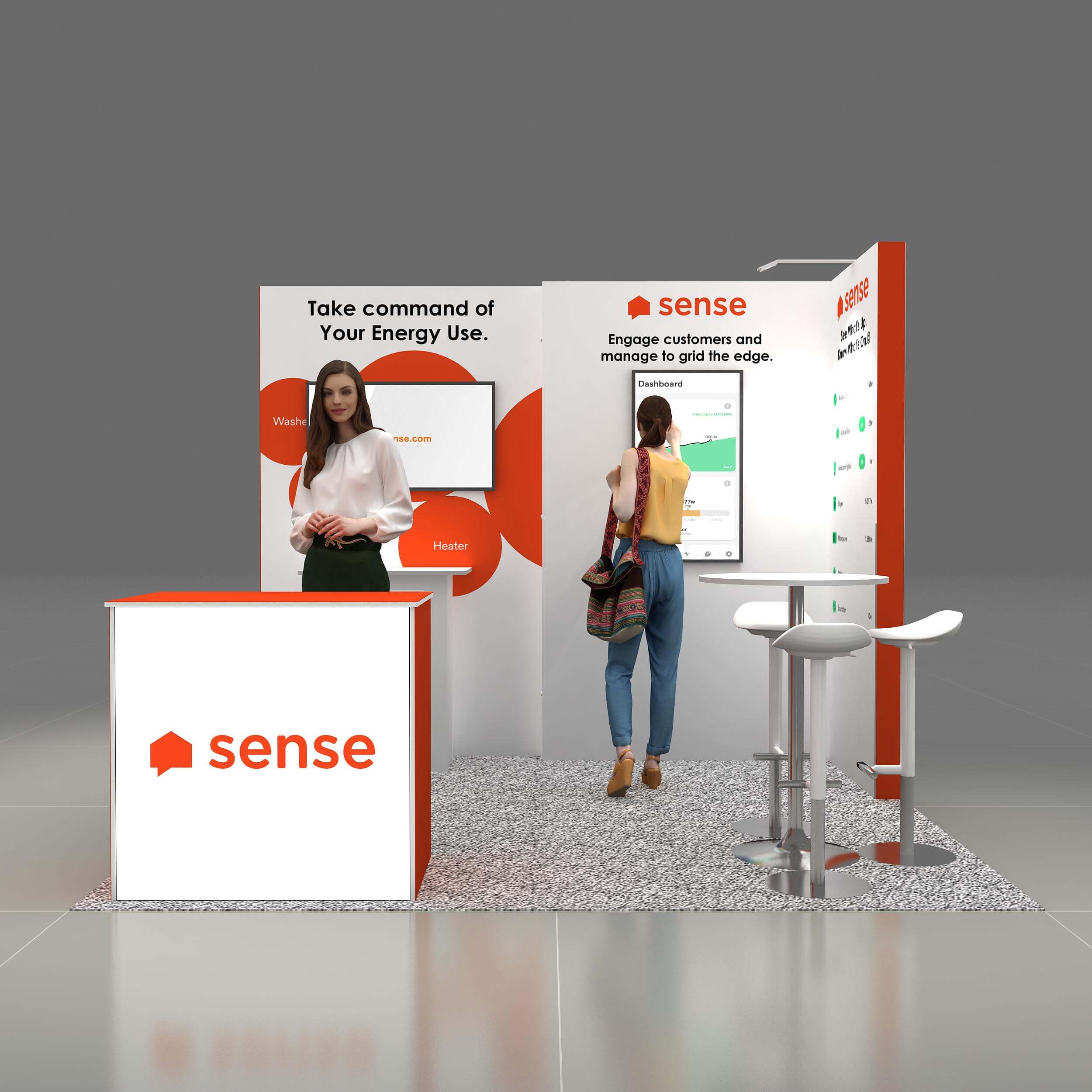 Front View - RL1010 04: Awe-inspiring 10x10 trade show booth rentals Front View - RL1010 04: Awe-inspiring 10x10 trade show booth rentals