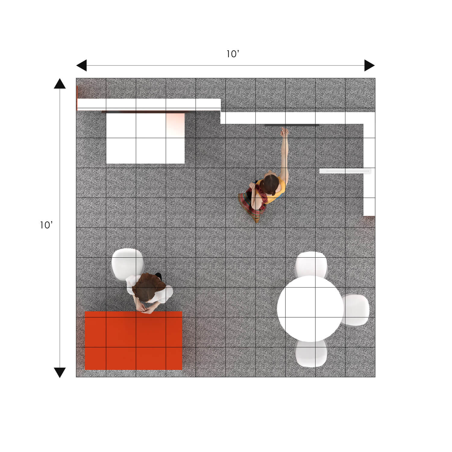 Plan - RL1010 04: Top of the range 10x10 trade show booth rentals