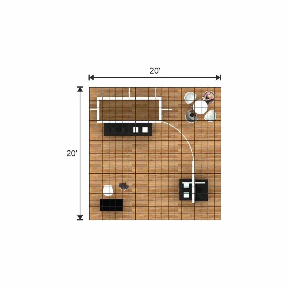 Plan – YRLU2020 181: Head-Turning 20x20 Trade Show Booth Design Concept