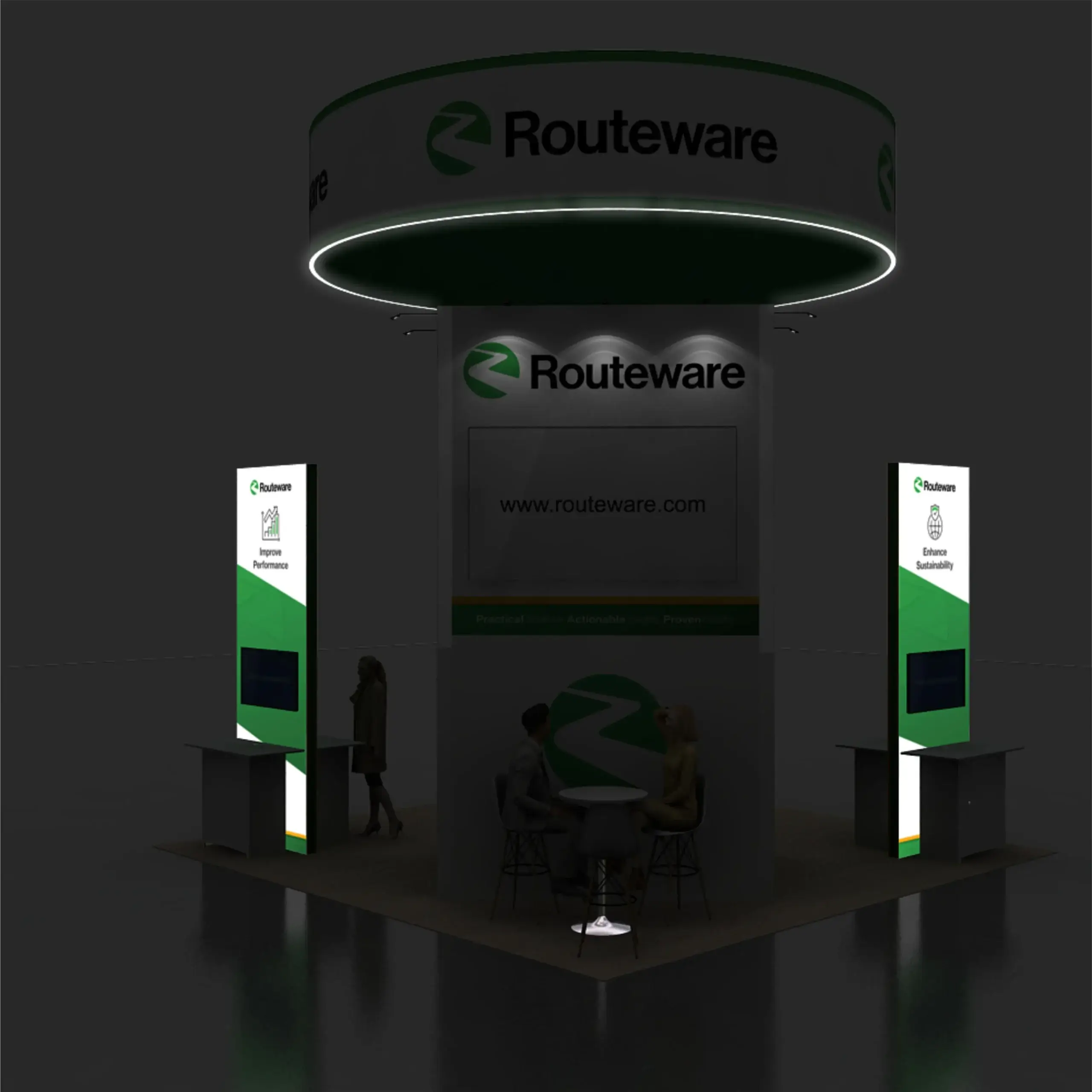 YRLU2020146 ROUTE WARE Booth Design Backlit View 2