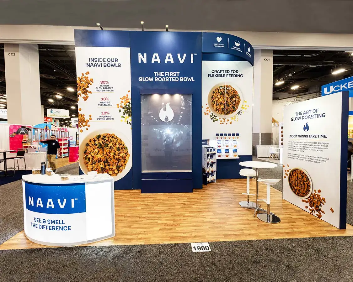Trade show exhibit for Sweets & Snacks Expo 2025 in Indianapolis