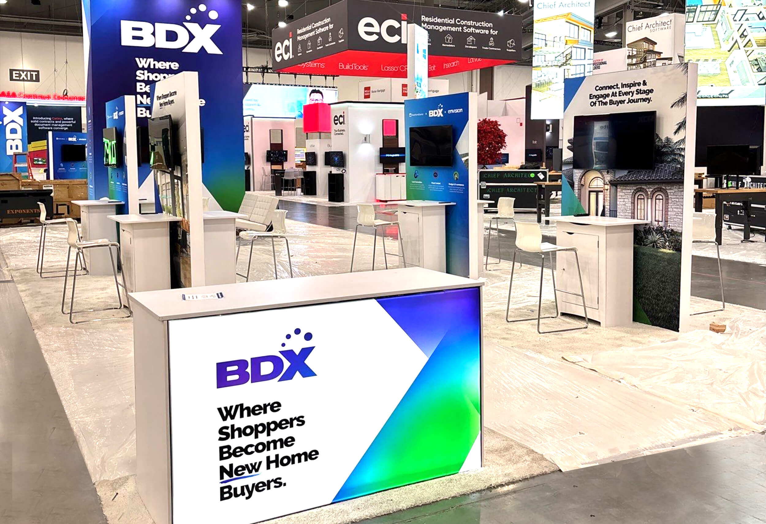 BDX 20x50 custom trade show booth rentals at IBS show