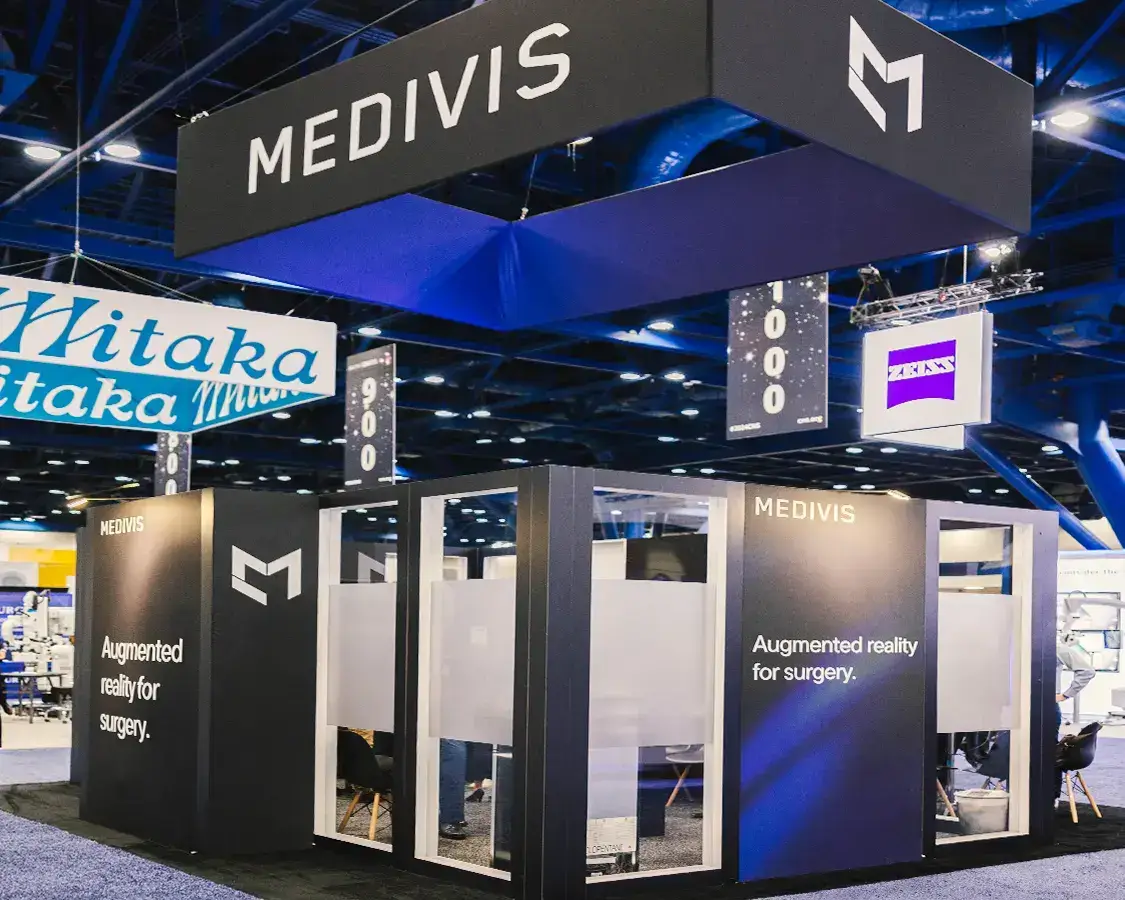 Medivis 20x20 Custom Trade Show Booth AT CNS 2024, Houston, TX