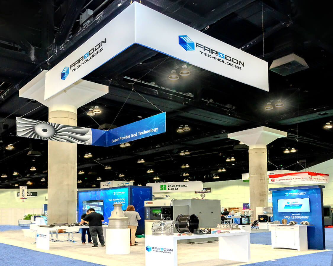 20×40 Trade Show Exhibit Design AT Rapid + TCT Show 2024, Los Angeles, CA