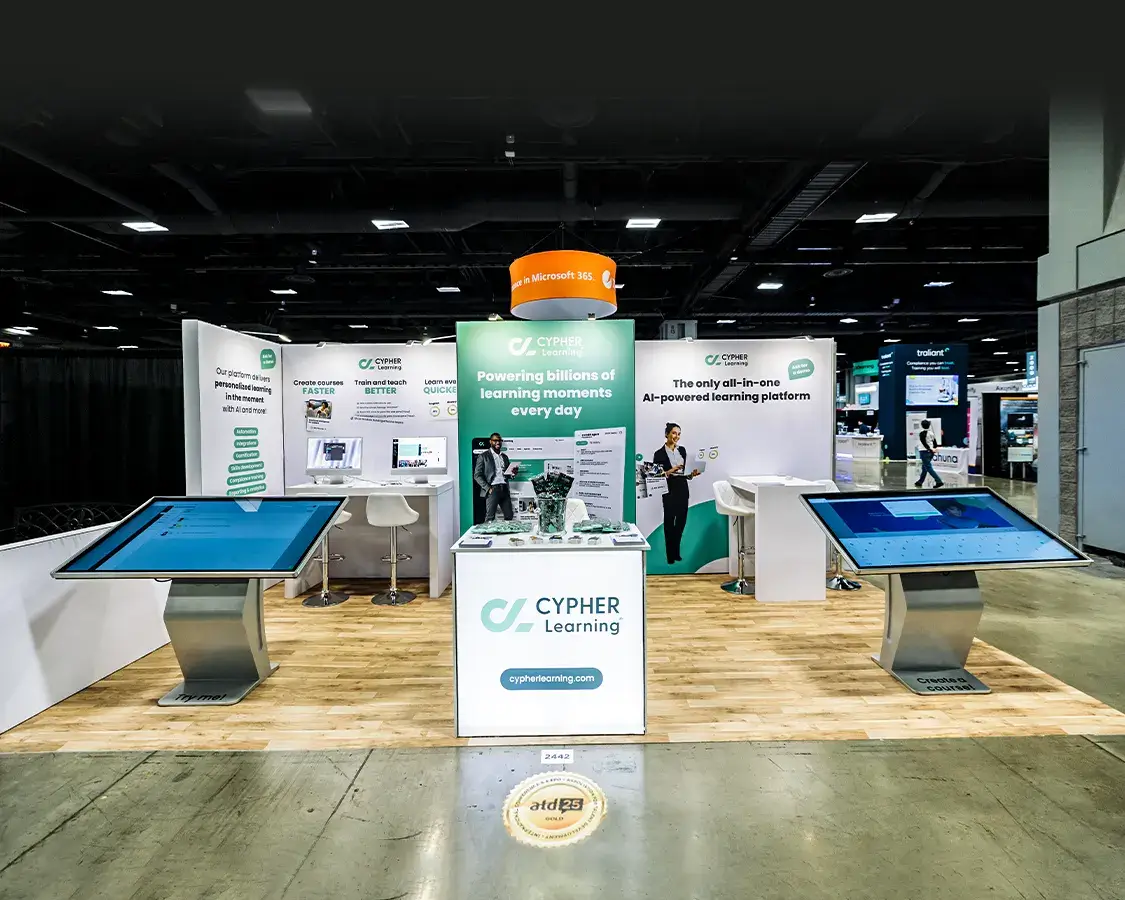 10×20 Trade Show Exhibit for Cypher at ATD Show, Designed and Built By Exponents in Washington