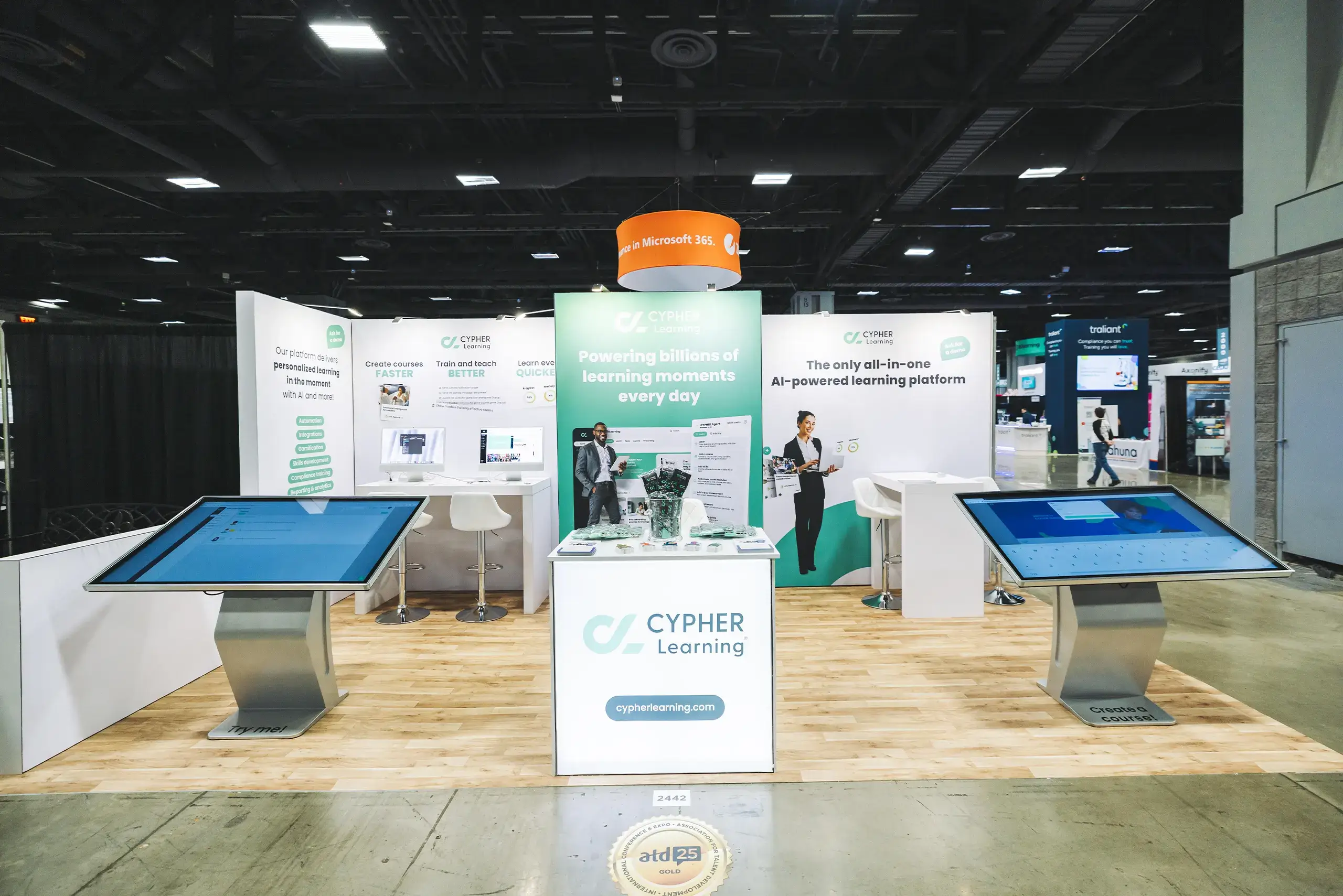 Cypher Learning 10x20 exhibit rental at ATD Show 