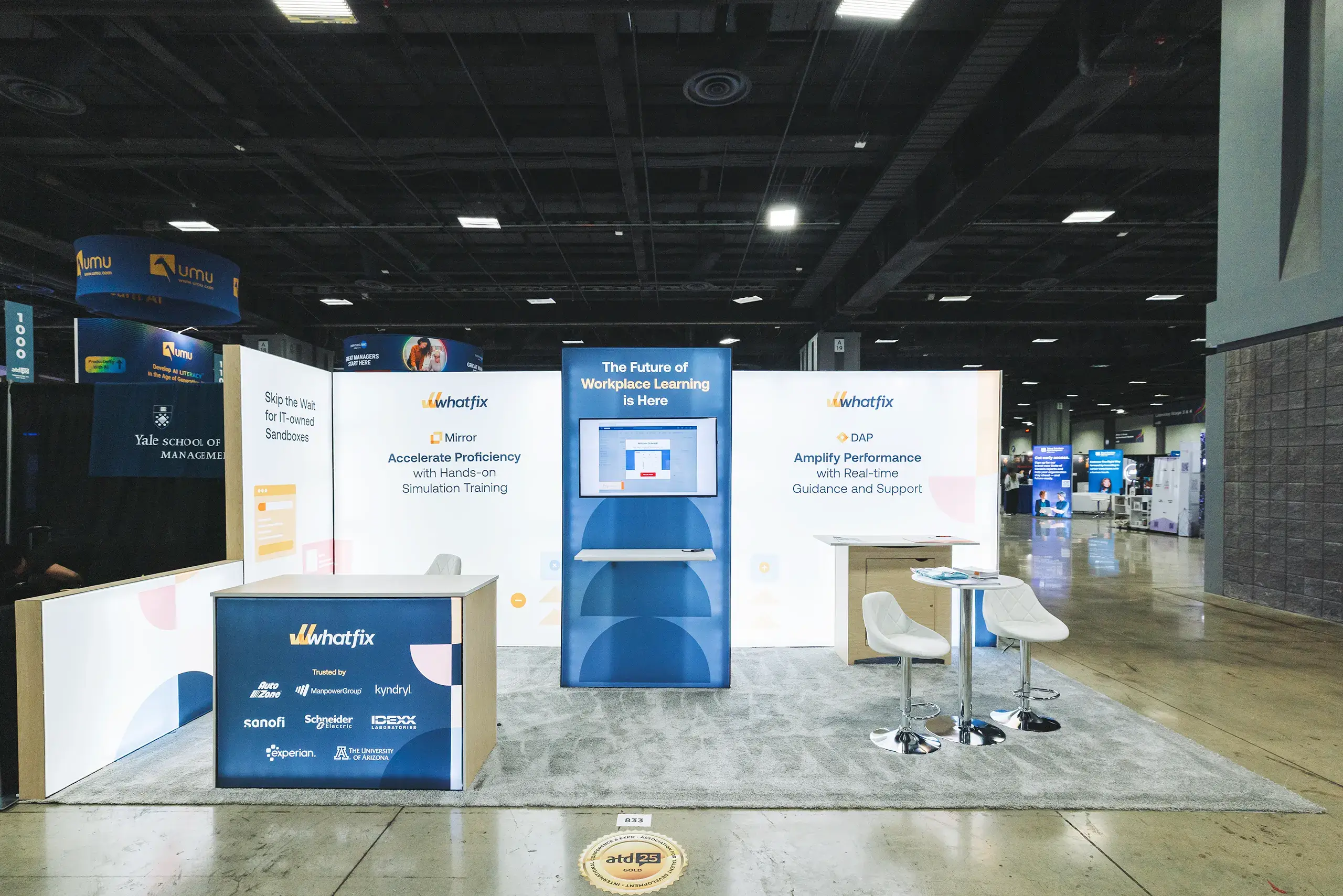 WhatFix 10x20 trade show display at ATD Show