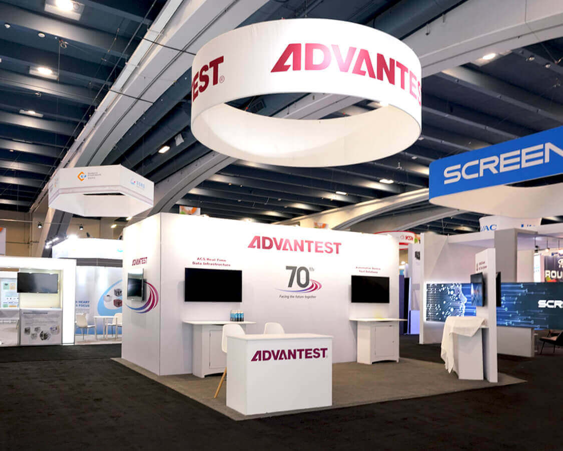 Advantest - 20×20 Exhibition Stand Rentals at Semicon West Show 2024 San Francisco CA