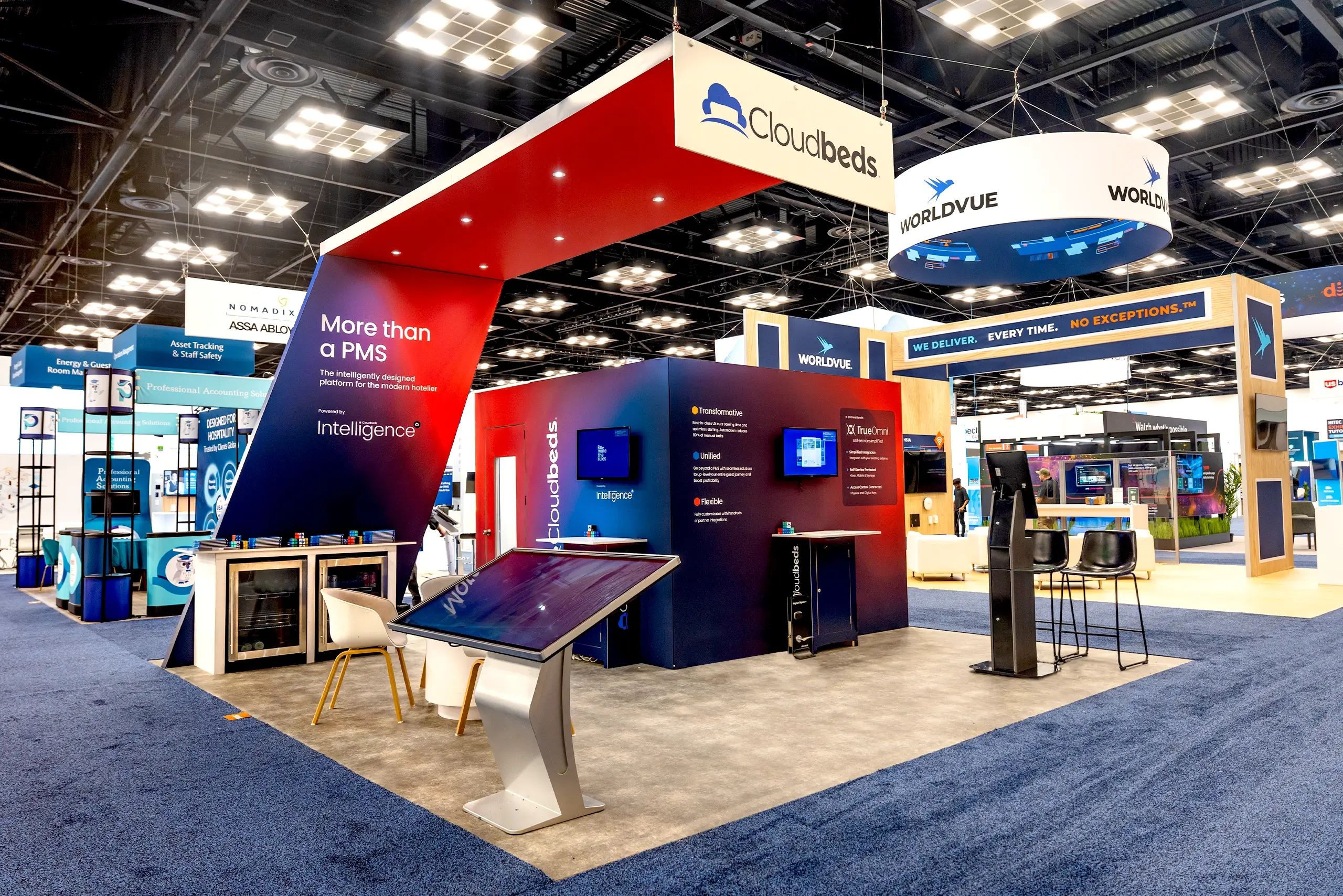 Cloudbeds 20x20 Trade Show Booth Rental at HITEC Indianapolis 2025, Indianapolis, IN