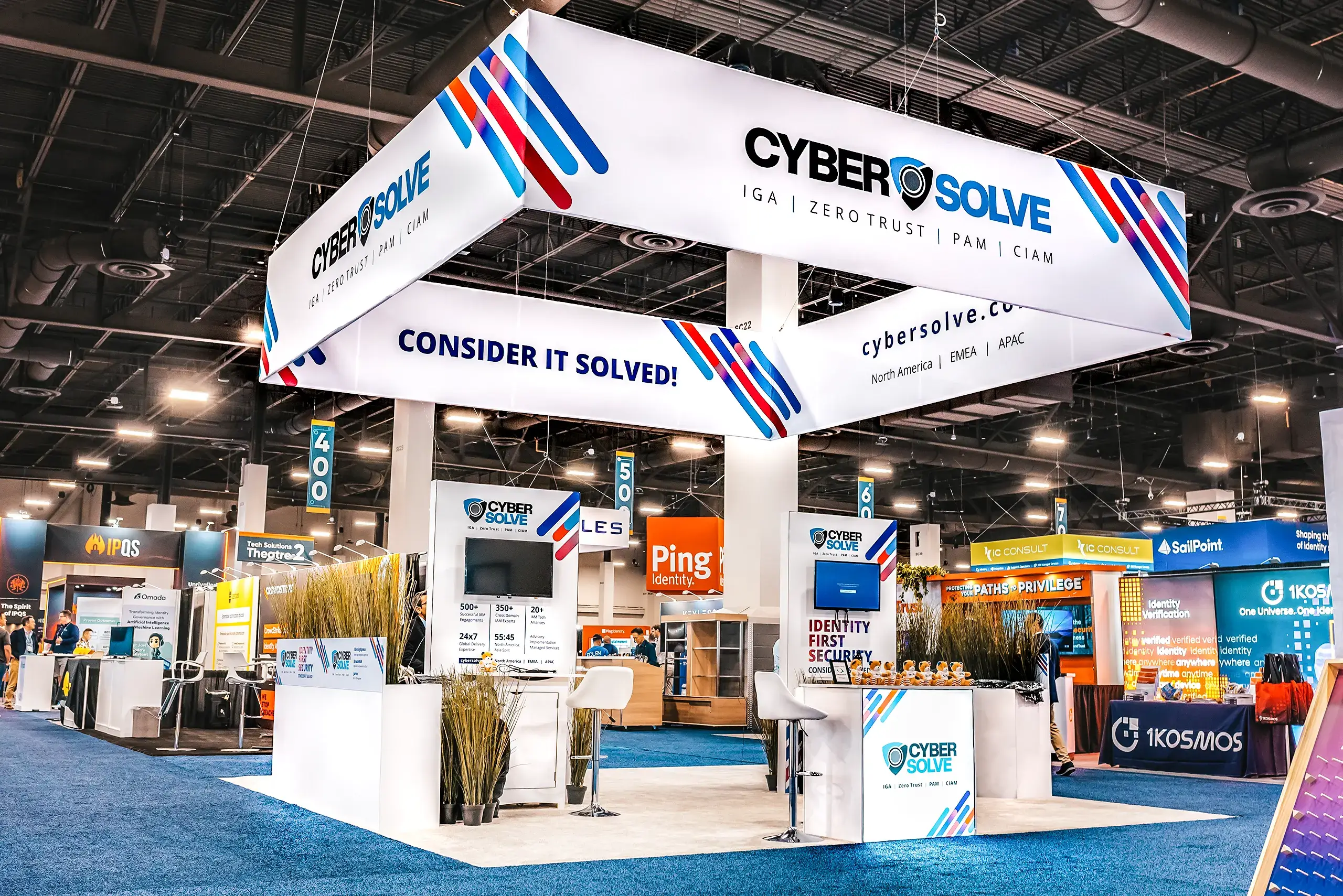 CyberSolve 20x20 at Trade show booth rental at Identiverse