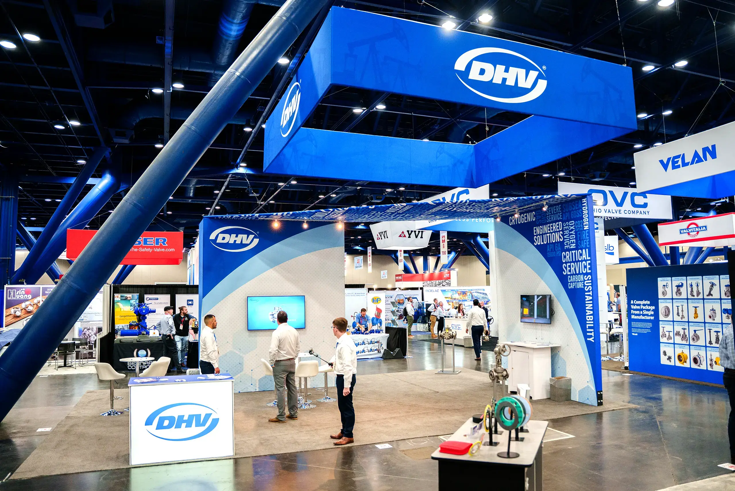 DHV Industries, 20x30 Exhibit Rental at Valve world Americas