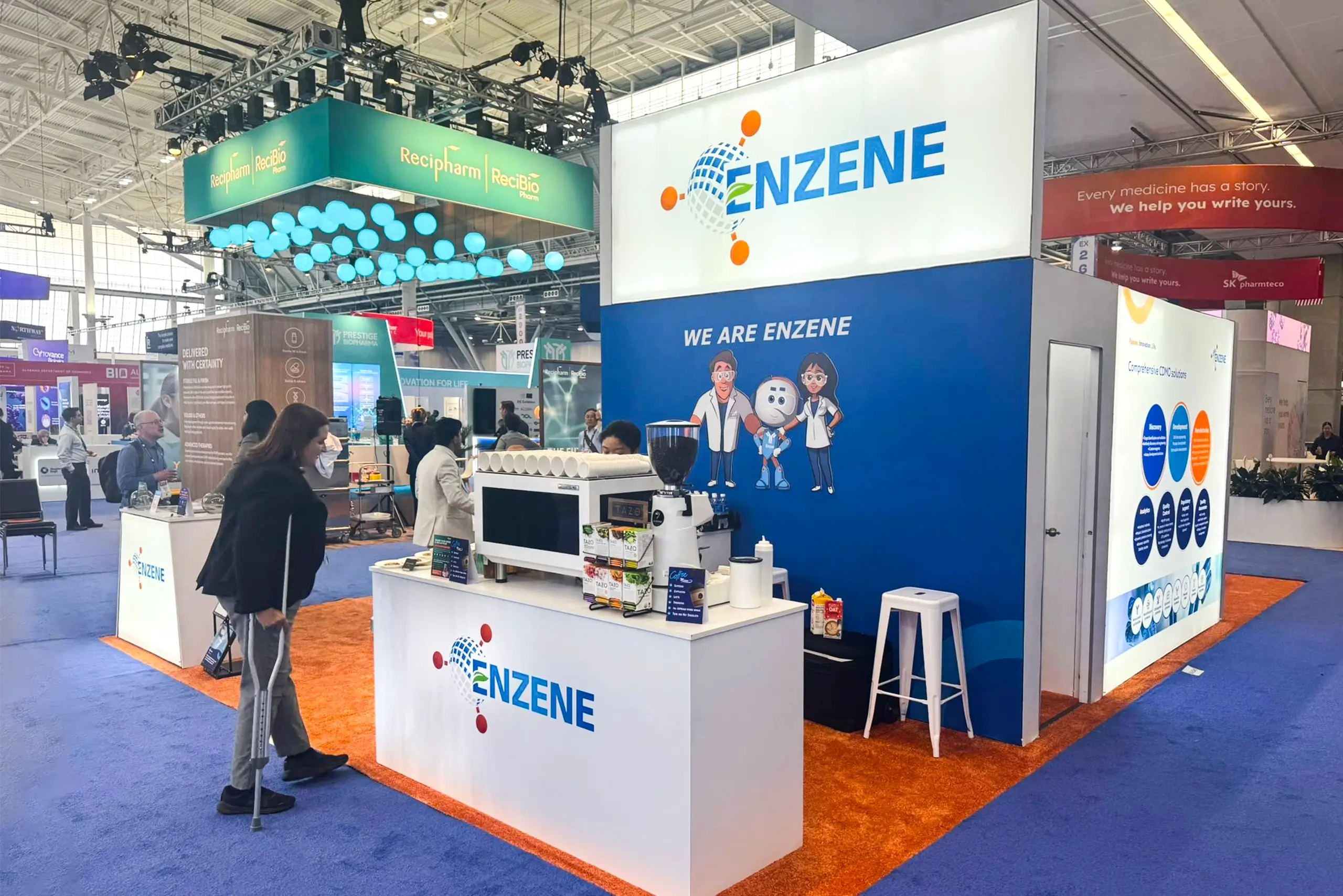Enzene 20x20 Trade Show Exhibits Booth at Bio International 2025, Boston, MA