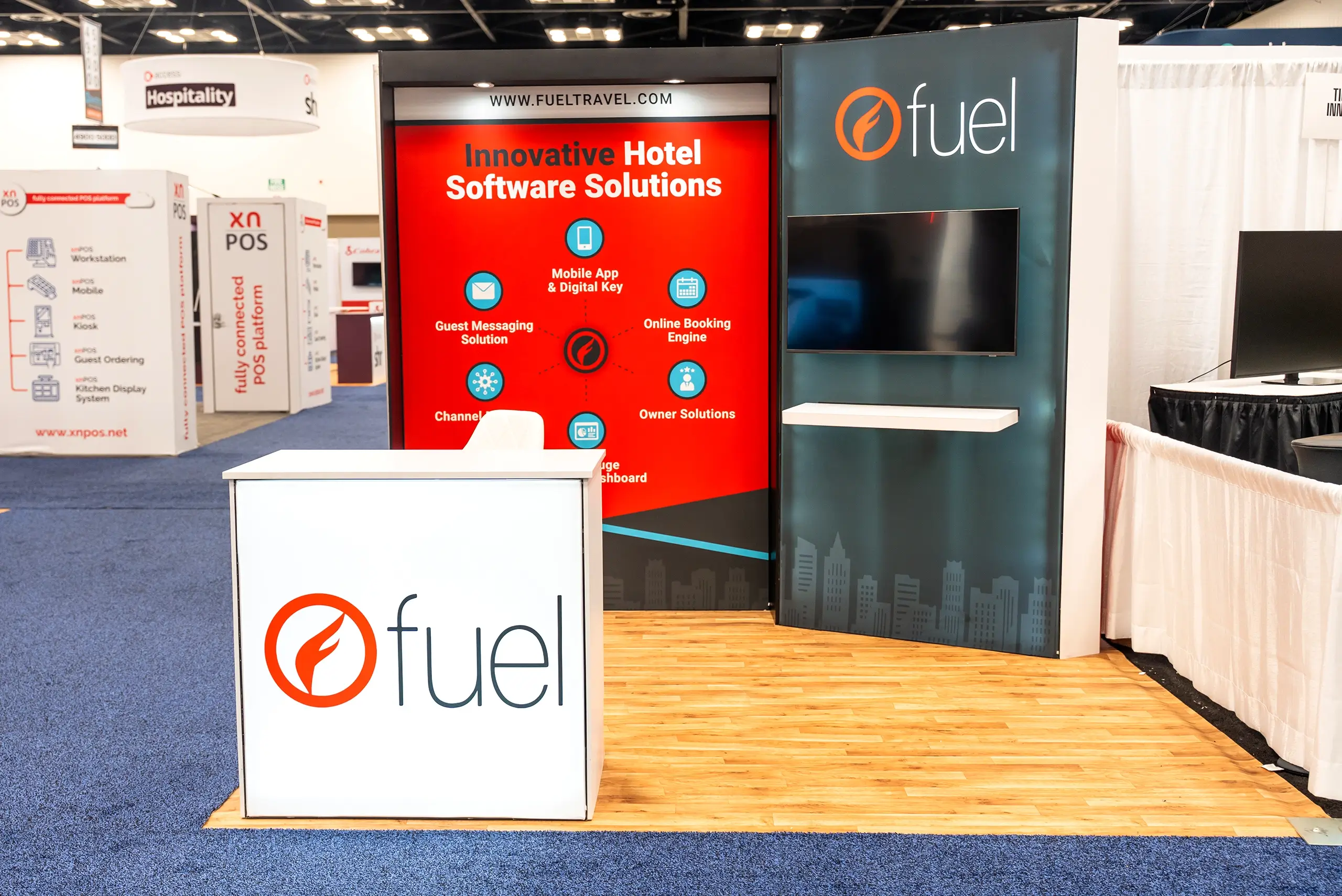 Fuel Travel 10x10 Trade Show Booth Rental at HITEC Indianapolis 2025, Indianapolis, IN