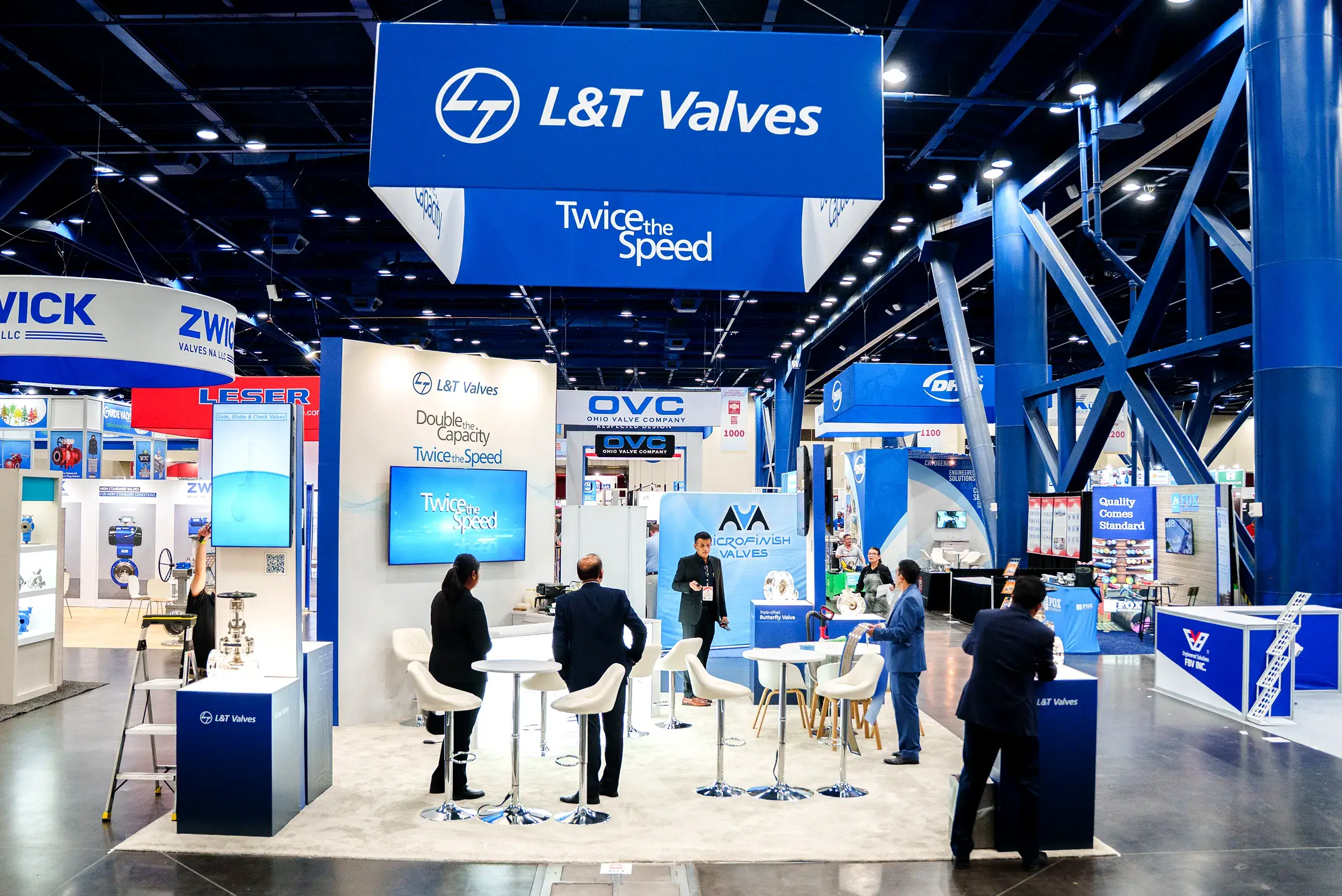 L&T Valves, 20x20 Booth Rental at Valve world Americas