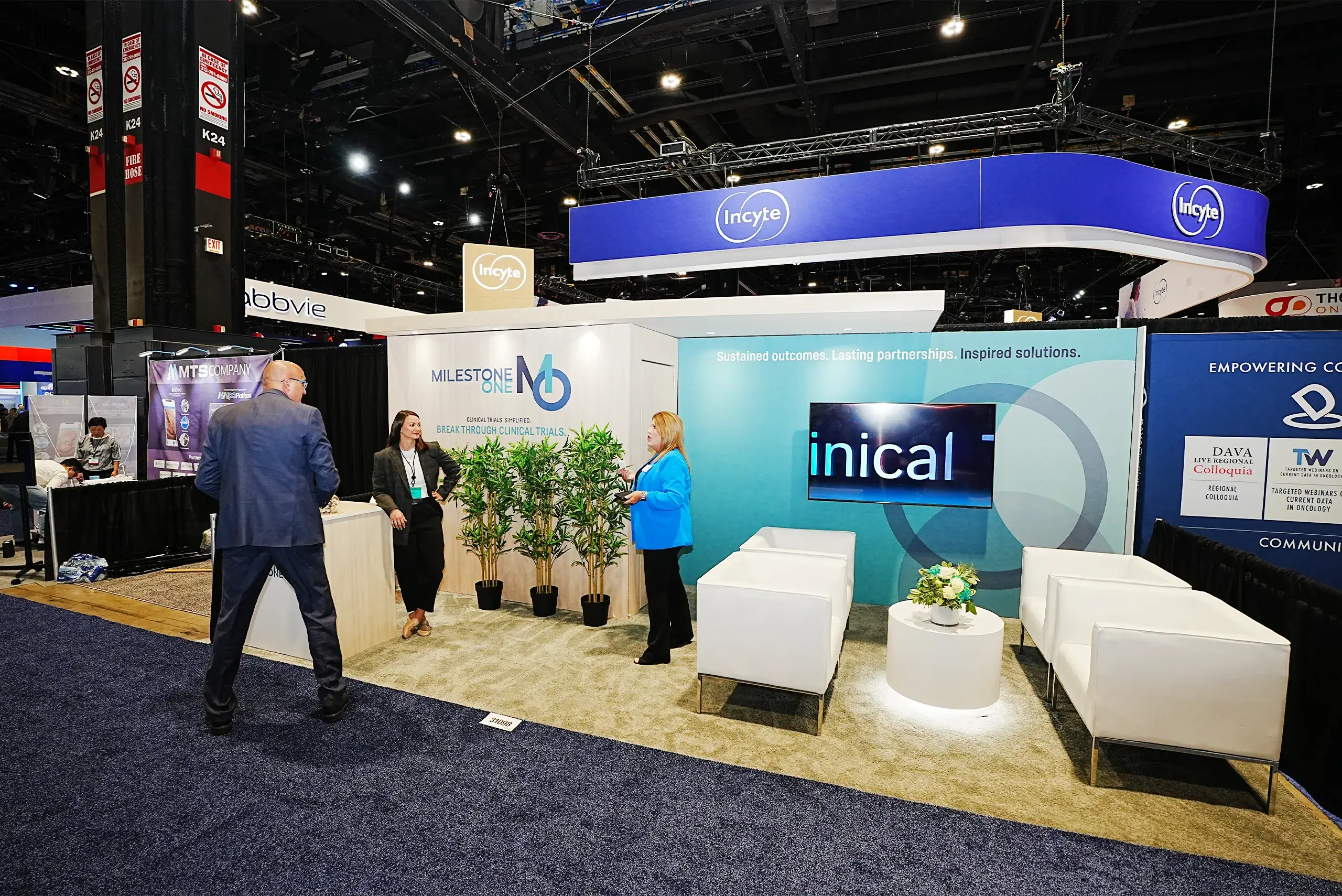 Milestone One 10x20 trade show display at ASCO Show