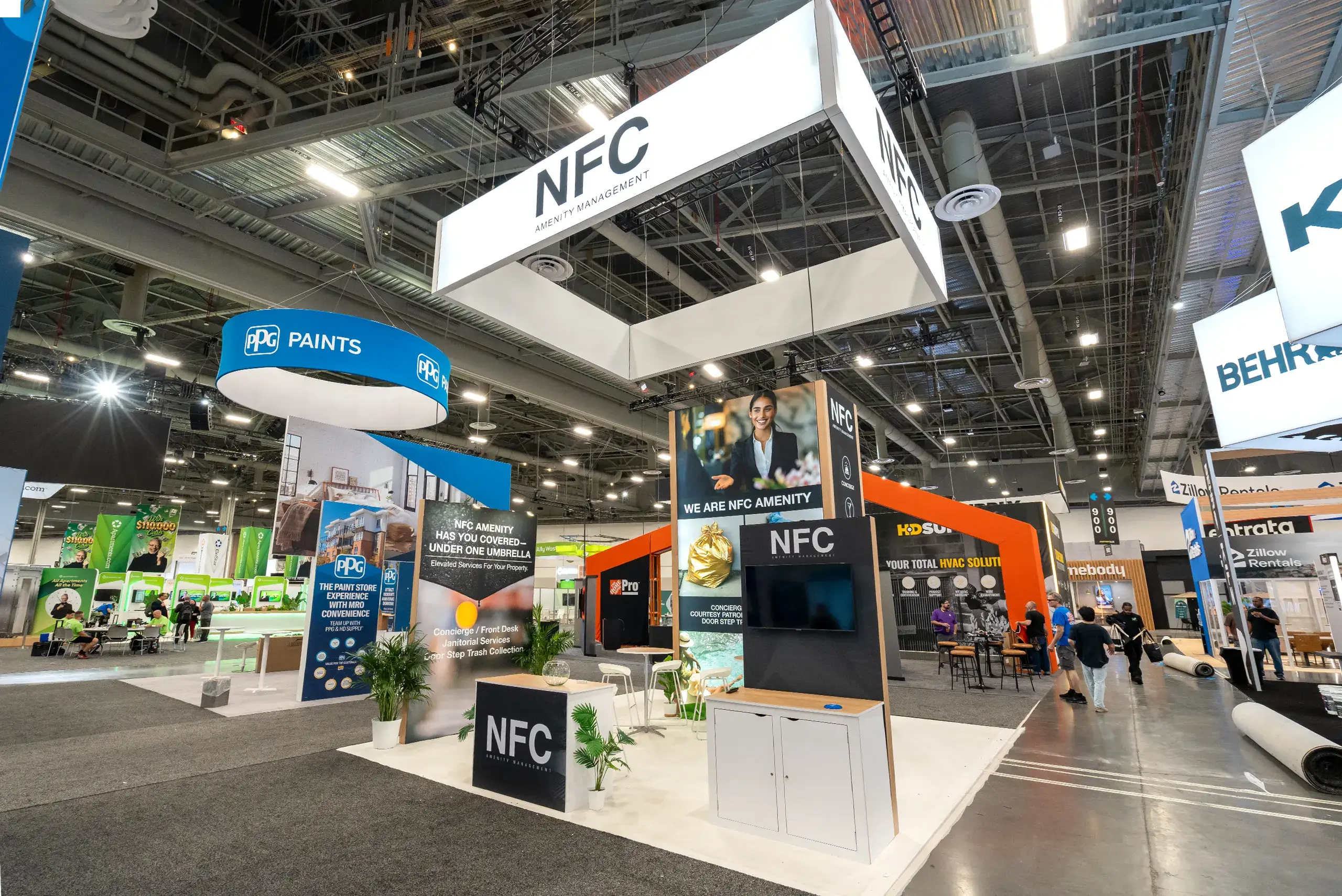 NFC Amenity Management 20x20 booth rental at Apartmentalize