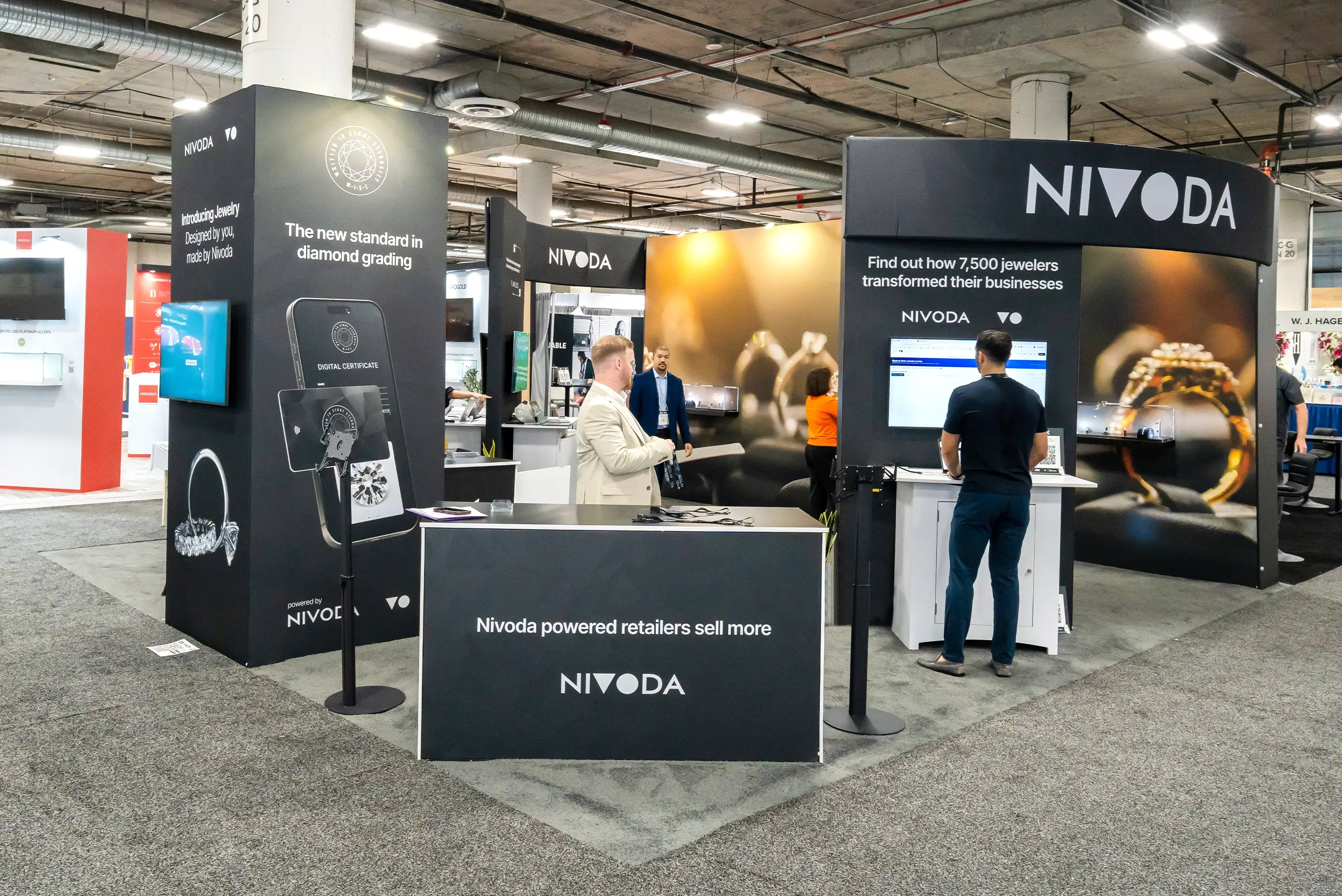 Nivoda, 22x23 trade show exhibit rental at JCK Show