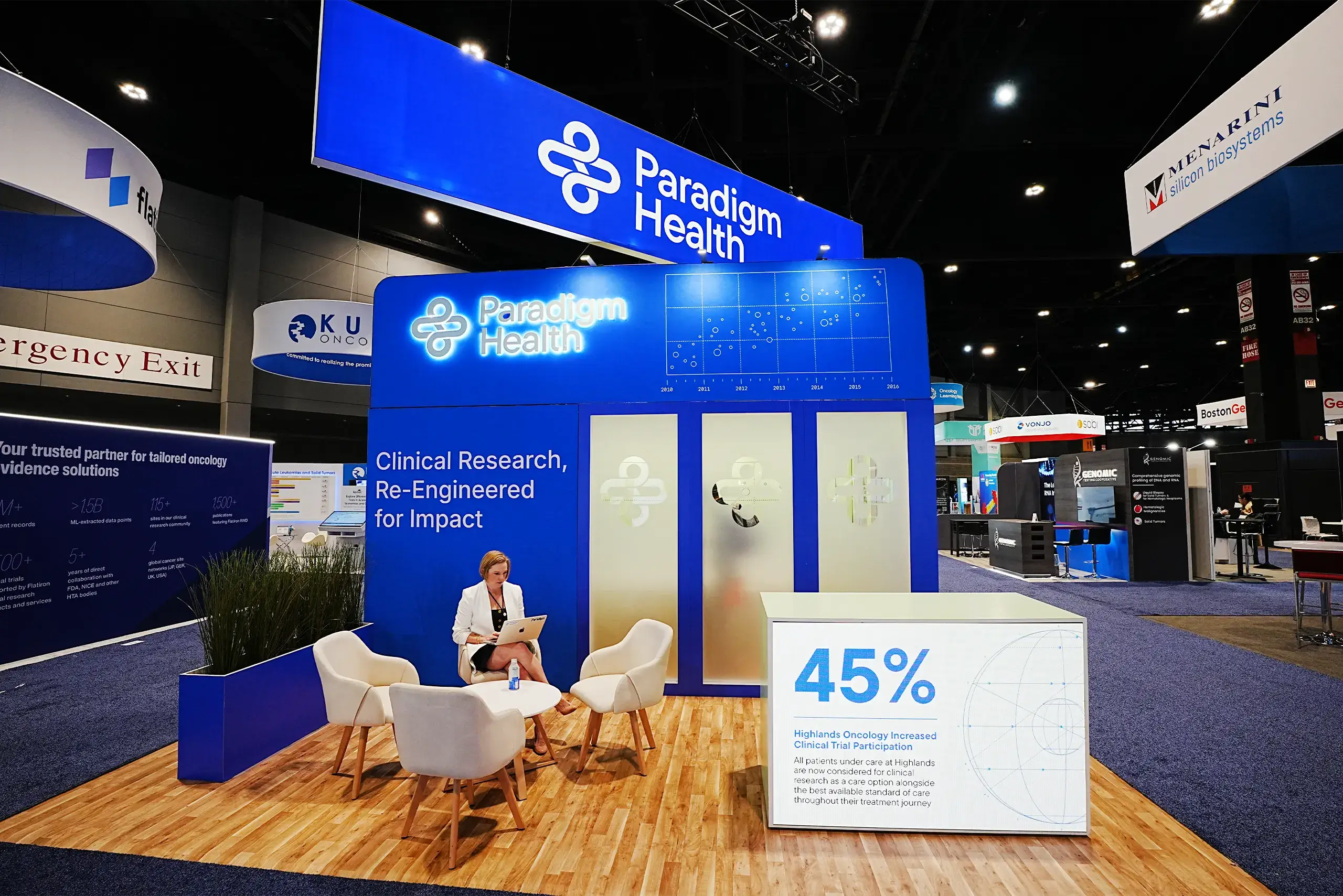Paradigm Health, Inc 20x20 trade show exhibit rental at ASCO Show