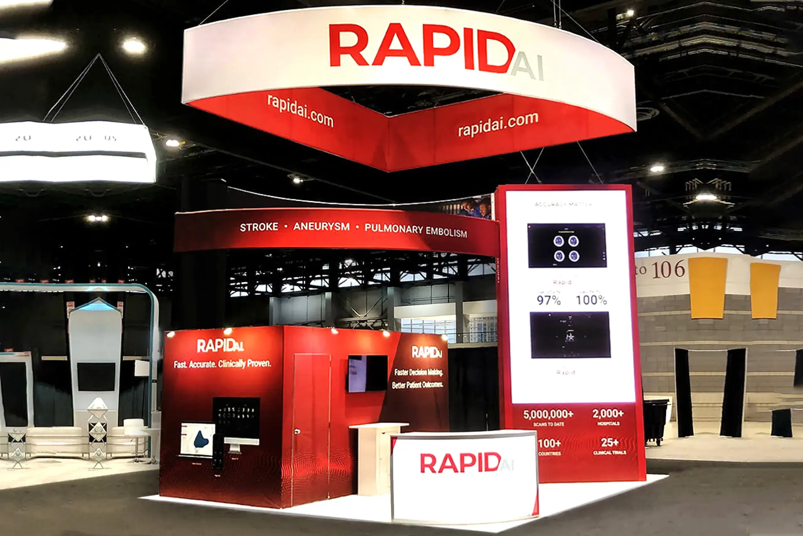 Rapid AI 20x20 exhibit rental at RSNA