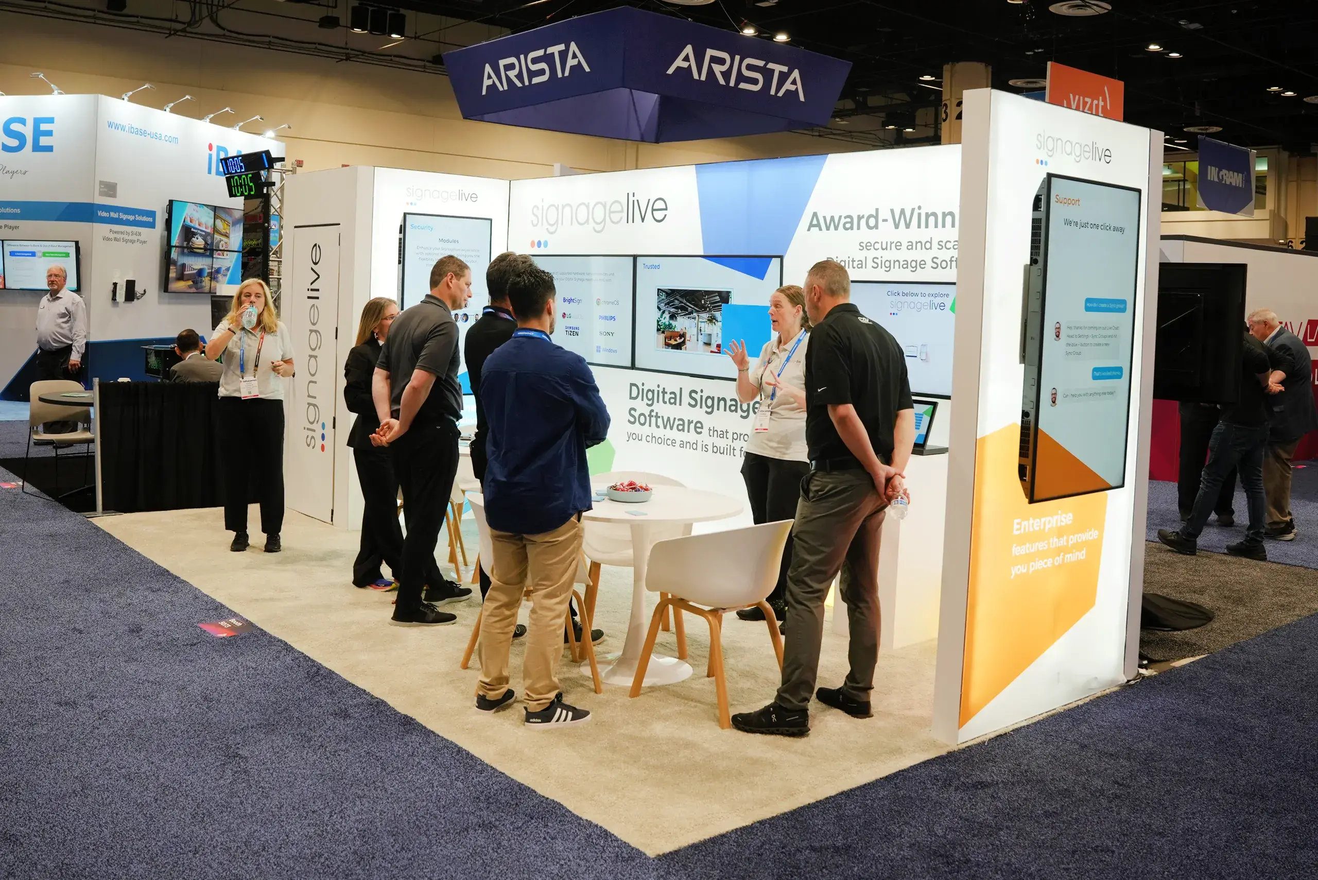 Signagelive 10x10 booth rental at InfoComm
