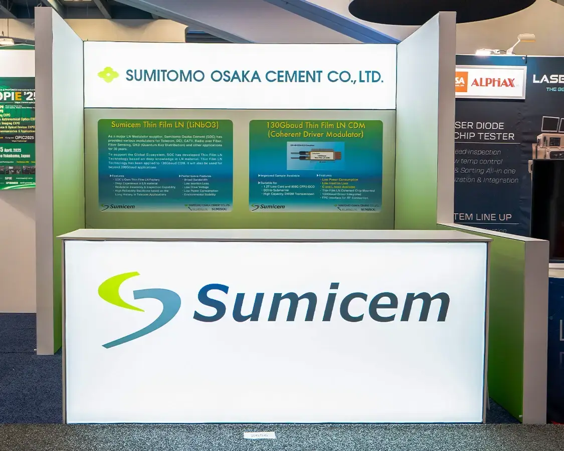 Sumicem - 10×10 Exhibition Booth Rentals at OFC Show, CA