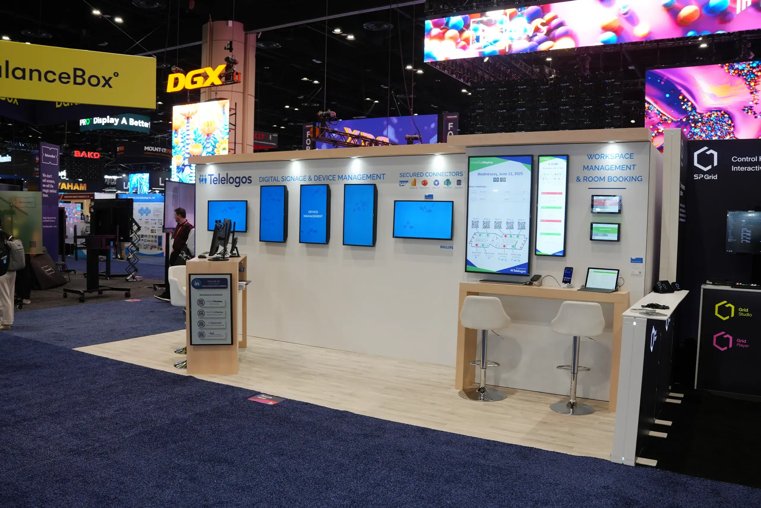 Telelogos - 10x20 trade show booth rental at Infocomm