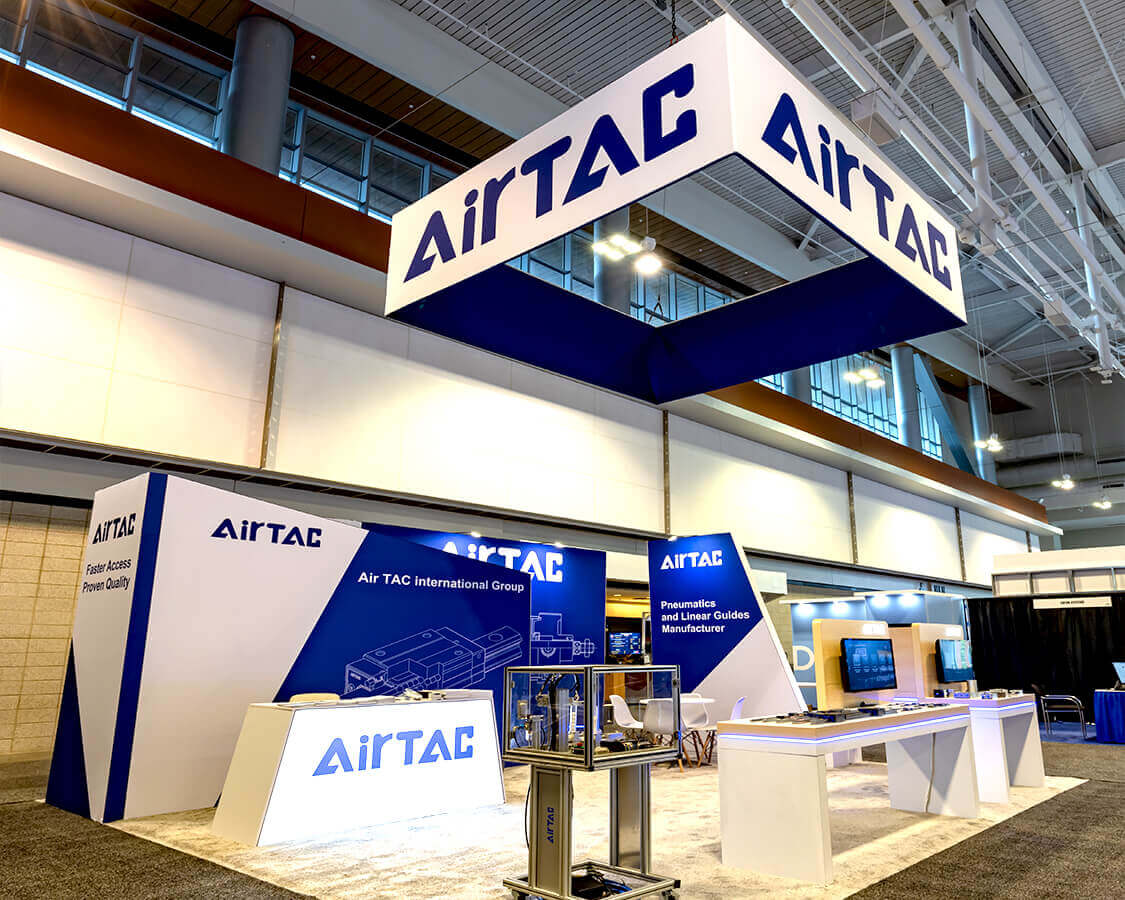 20×20 Exhibit Stand for Airtac At Car Wash Show, Designed and Built By Exponents in Nashville
