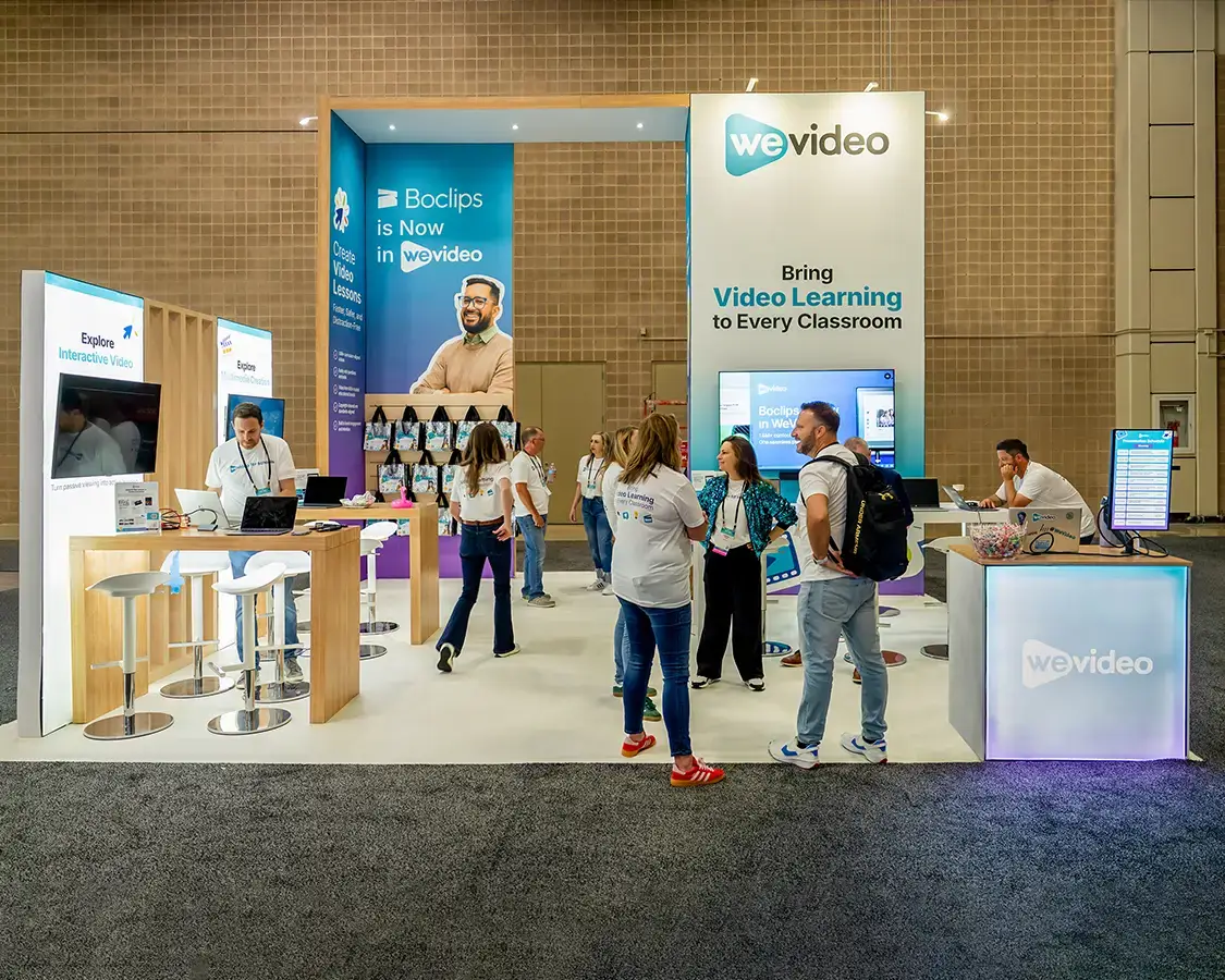 20×20 Exhibit Rental for Wevideo at ISTE, Designed and Built by Exponents in San Antonio
