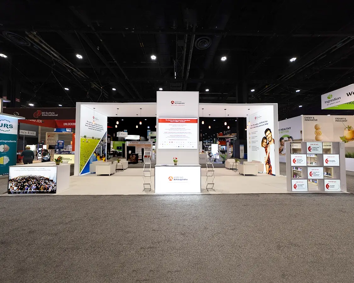 20x40 Trade Show Exhibit for KSM at IFT First, Built by Exponents in Chicago, IL