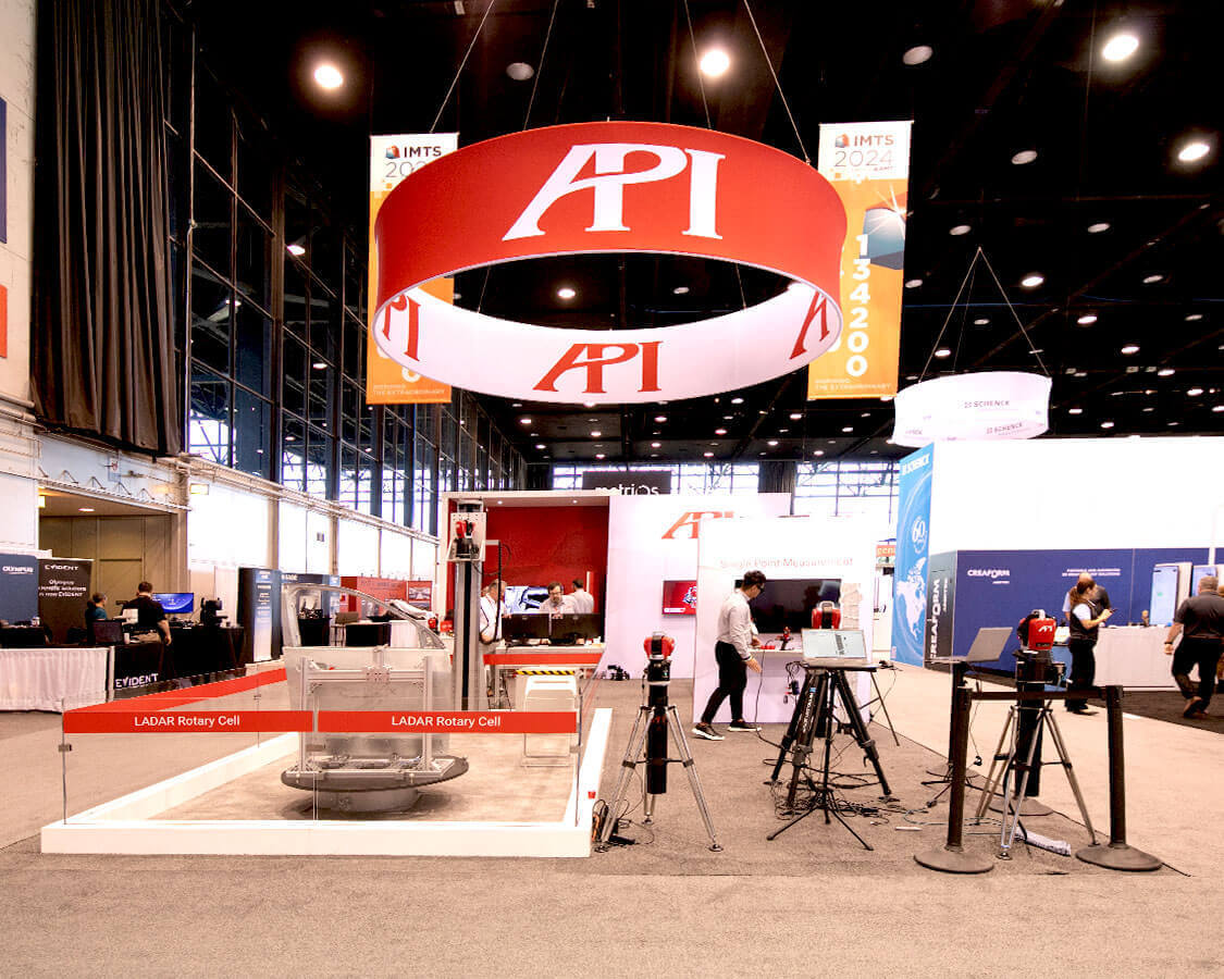20×40 Trade Show Booth Rental for API at IMTS Show, Designed and Built By Exponents in Chicago