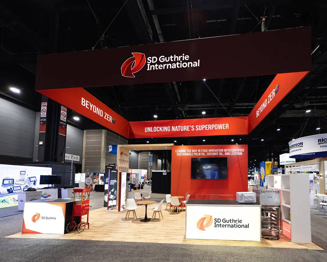 20×30 Trade Show Exhibit Booth for SD Guthrie at IFT First, Designed and Built By Exponents in Chicago