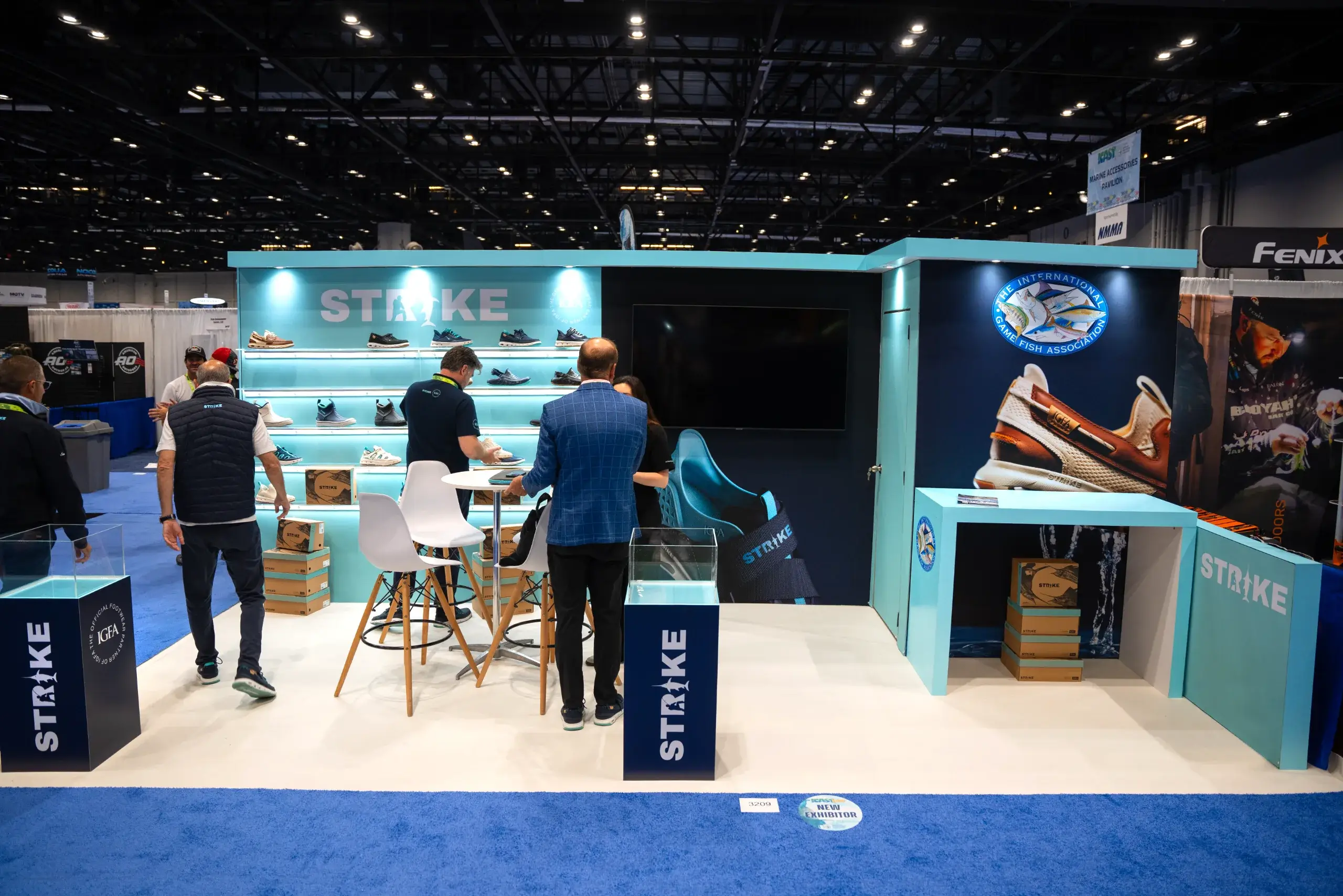 Strike Footwear - 10x20 Booth Display at ICAST Expo