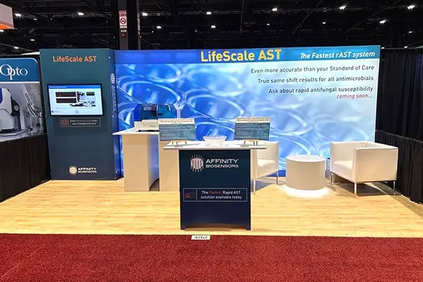  10x20-Exhibit-Booth-Rental-ADLM-for-Affinity Biosensors- Chicago-IL-by-Exponents
