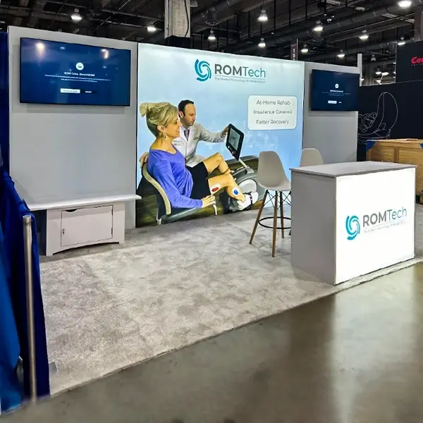 10×20 Custom Exhibit Booth for Romtech at AAHKS, Built by Exponents in Dallas,TX