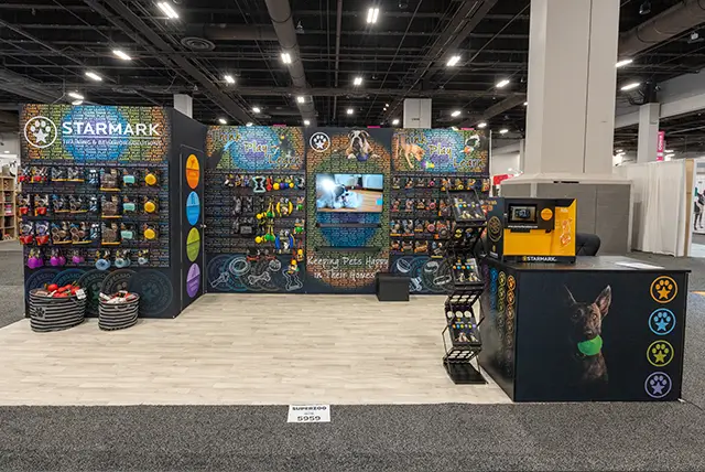 10×20 Trade Show Exhibit Booth for Starmark at SuperZoo 2025, Designed and Built By Exponents in Las Vegas