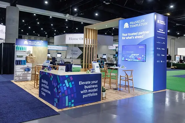 20x20 Exhibit Booth Rental LPL Focus 2025 for Franklin Distributors, LLC San Diego CA Exponents