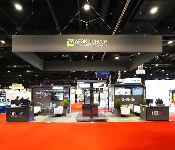20×40 Trade Show Booth for Aesku at ADLM, Designed and Built By Exponents in Chicago