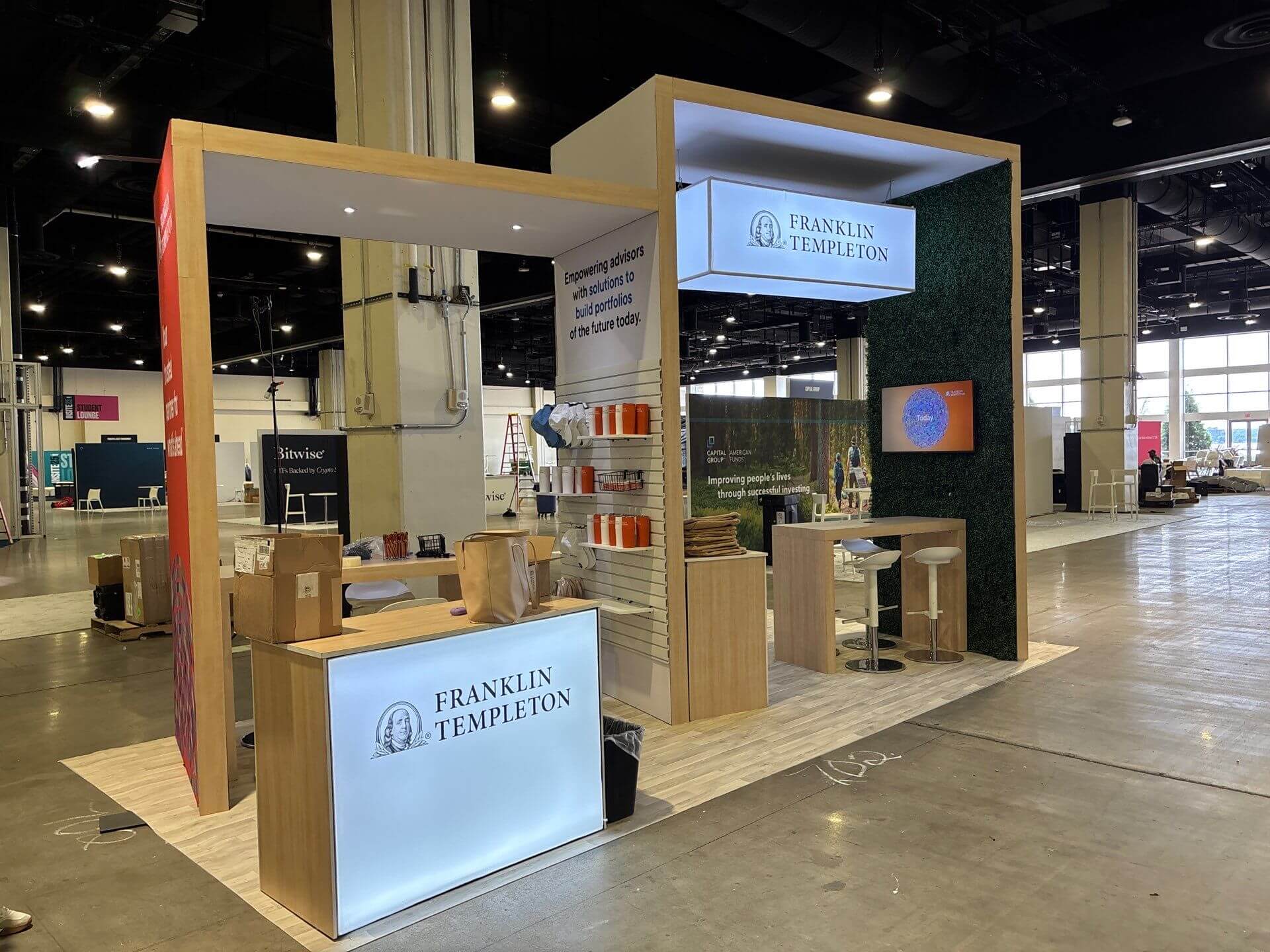 10×20 Trade Show Booth Rental for Franklin Templeton at Pershing Insite 2025, DDesigned and Built By Exponents in National Harbor, MD