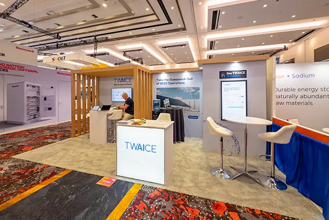 10×20 Trade Show Exhibit Booth for TWAICE at RE+ 2025, Designed and Built By Exponents in Las Vegas, NV