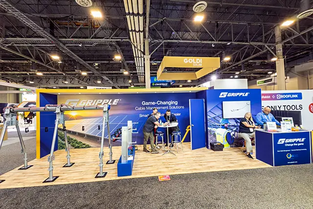 10×30 Exhibit Booth Rental for Gripple Inc at RE+ 2025, Designed and Built By Exponents in Las Vegas,NV