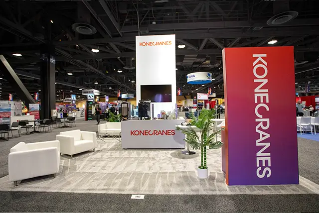 20x20 Trade Show Booth for Konecranes at IANA, Designed and Built by Exponents in Long Beach, CA