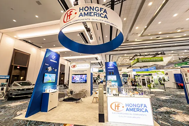 20×20 Exhibit Booth Rental for Hongfa America at RE+ 2025, Designed and Built By Exponents in Las Vegas,NV